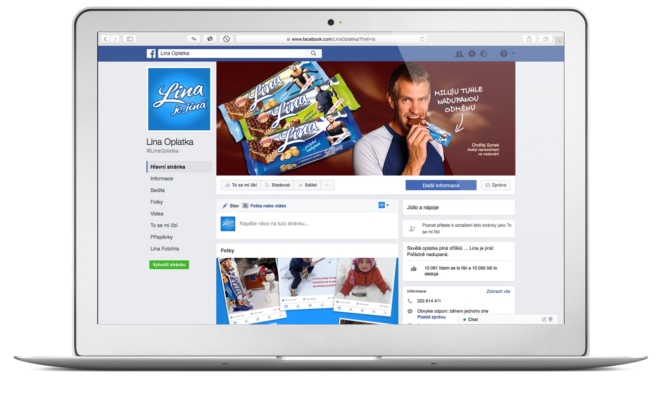 Lina Oplatka - administrace facebookov&eacute;ho profilu