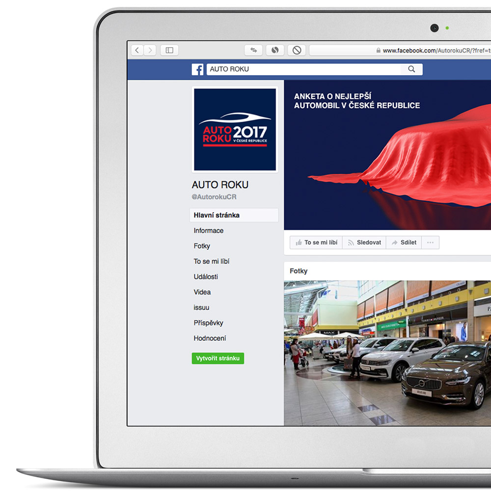 auto roku 2017 - administrace facebookov&eacute;ho profilu