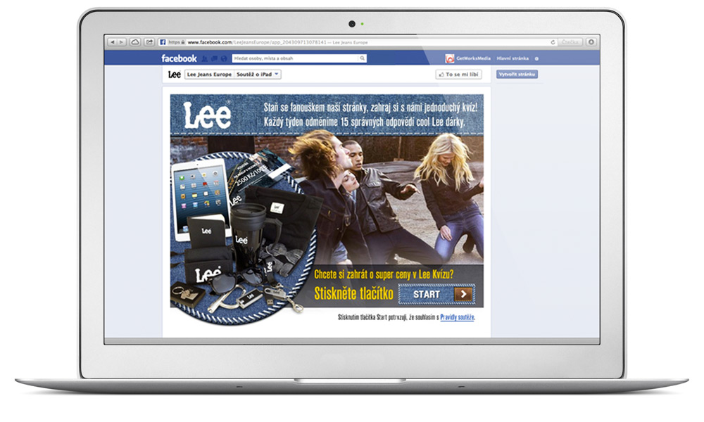 Poznej Lee Jeans - facebooková aplikace a soutěž o ceny