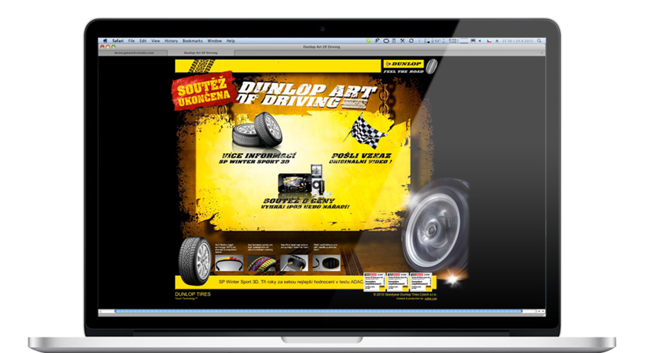 Dunlop Art of Driving - soutěžn&iacute; web